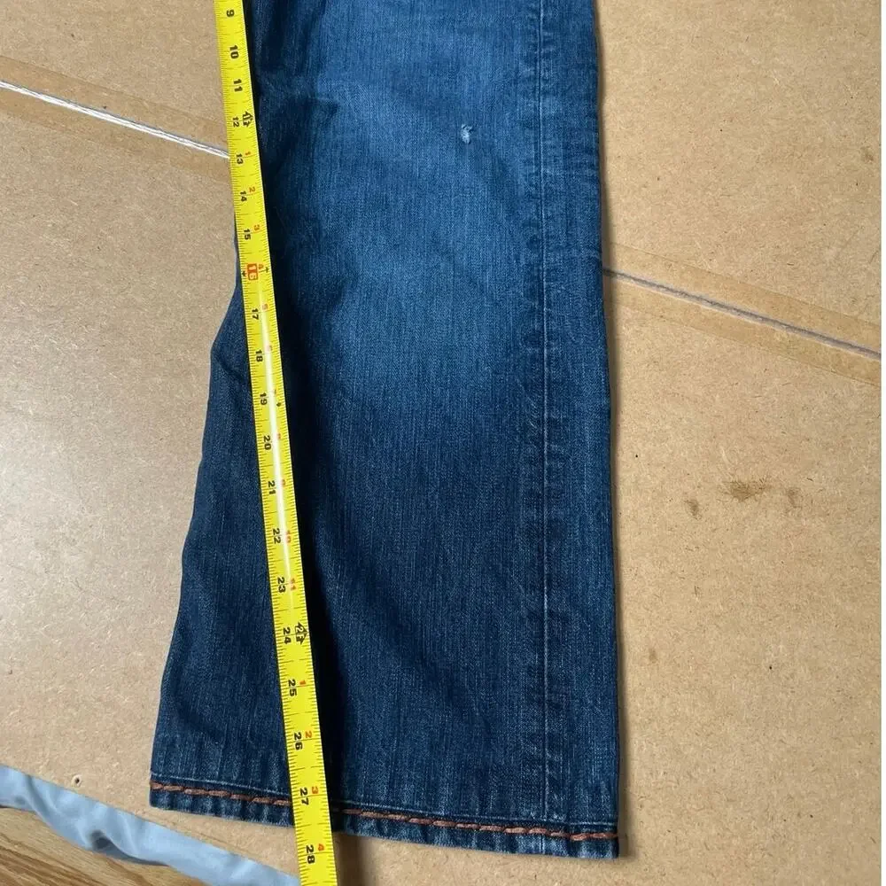 True Religion Men's Ricky Super T Jeans Size 38x28 Medium Wash Distressed Y2K